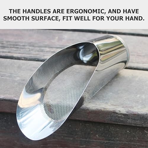 Miniatura 8 de Happyyami Pala de suelo para plantas, tamiz para bonsái, cucharas de suelo, cuchara, tamiz de jardín, tamiz de arena de acero inoxidable,