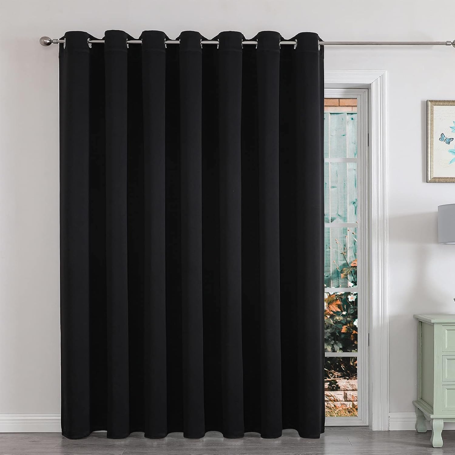 Joydeco Blackout Room Divider Curtains for Sliding Glass Doors 84 Inches Long 1 Panel