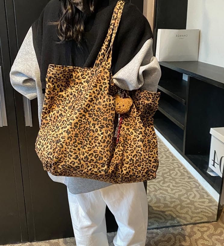 Cheetah Leopard Print Tote Bag, Leopard Print Crossbody Bag (14)2