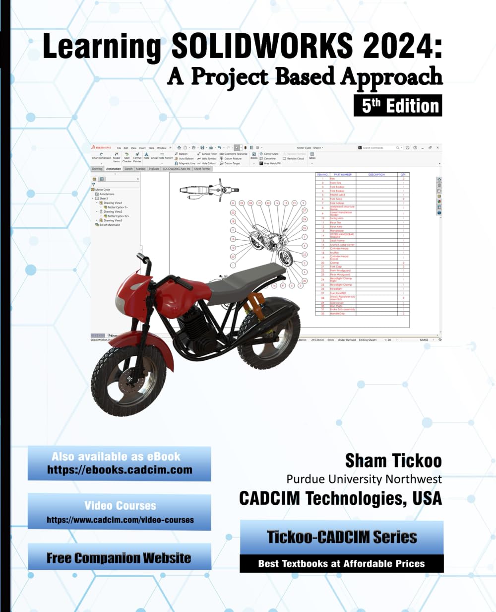 Learning SOLIDWORKS 2024: A Project Based Approach, 5th Edition