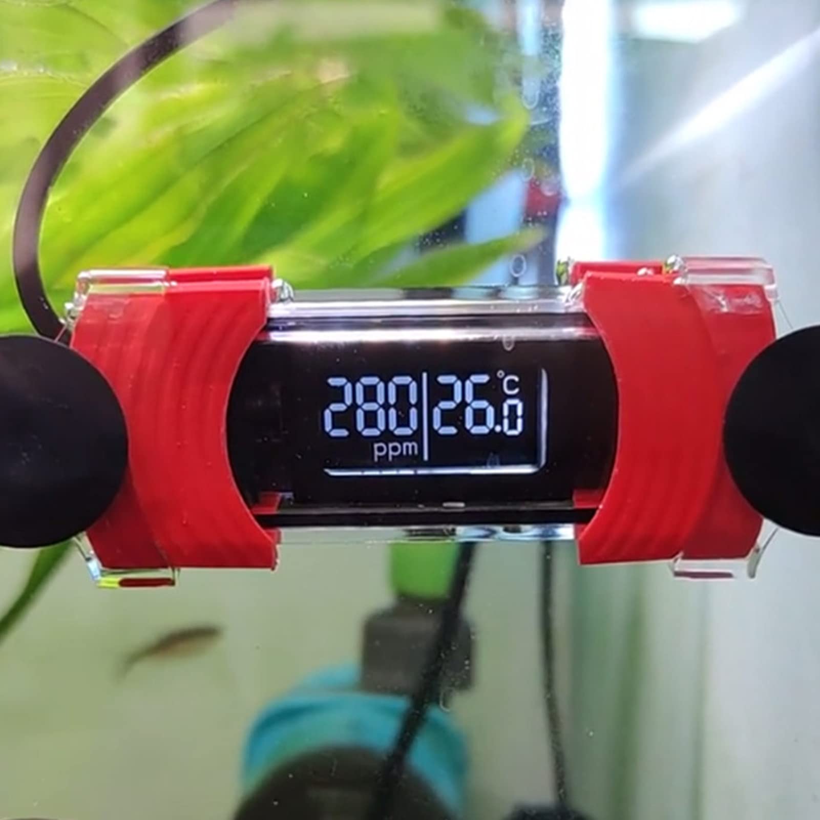 Termometro per Acquario Display Digitale HD Alimentato Tramite USB Tipo di Calibrazione Impermeabile Termometro per Acquario per Acqua di Mare (con il test della
