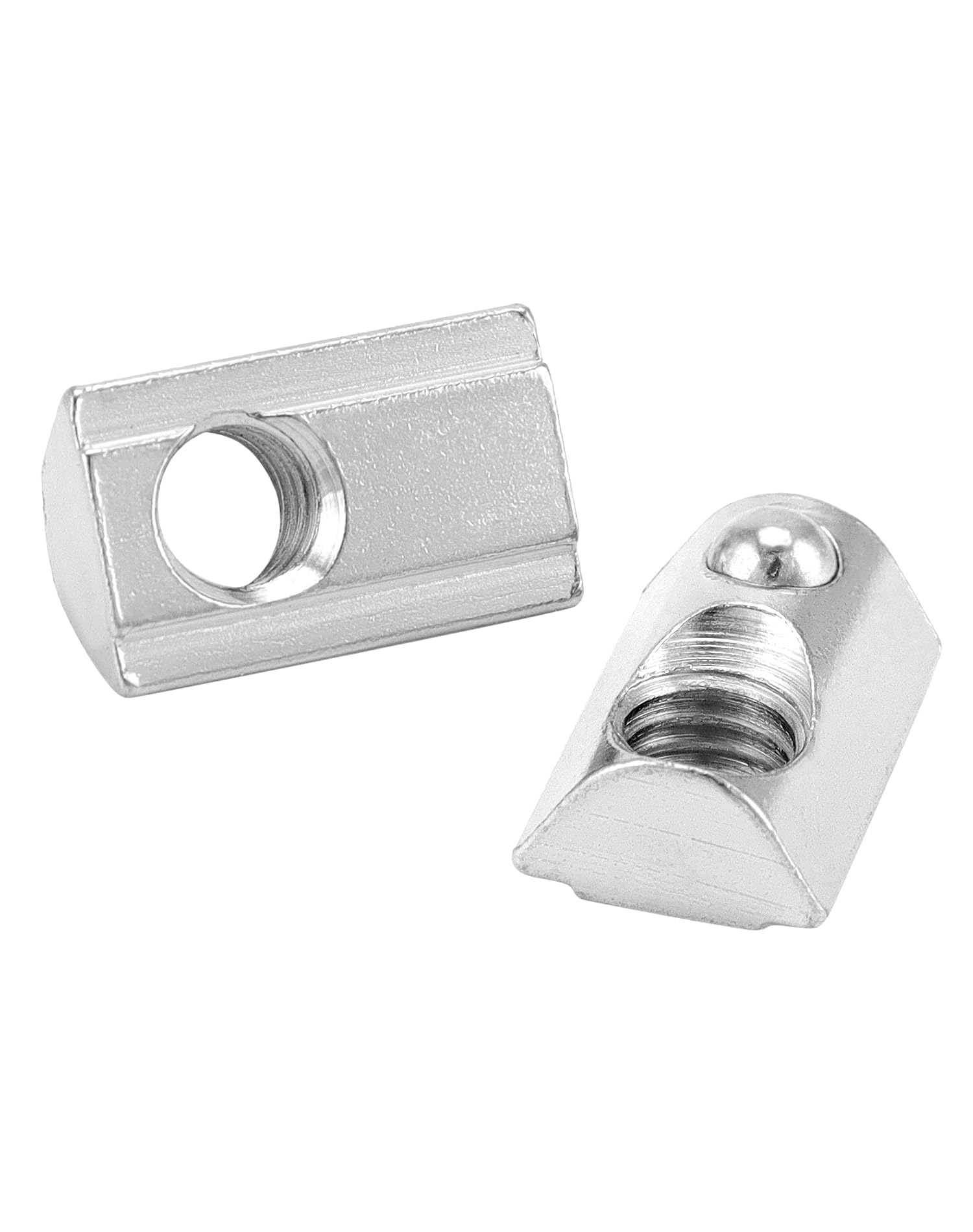 QWORK® 100PCS Écrous Coulissants avec Boule M8 Rainure 8mm pour Profilés Aluminium Série 4040/4080 - Acier Galvanisé