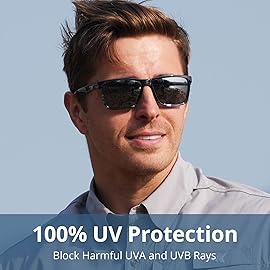 KastKing FlatRock Polarized Sport Sunglasses for Men and Women, Ideal for Driving Fishing Cycling Running, UV Protection