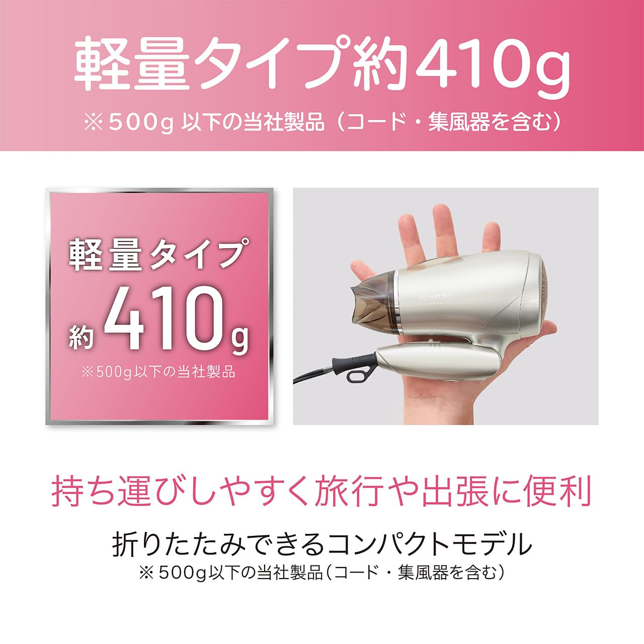 コイズミ マイナスイオンヘアドライヤー KDD-0020サムネイル3