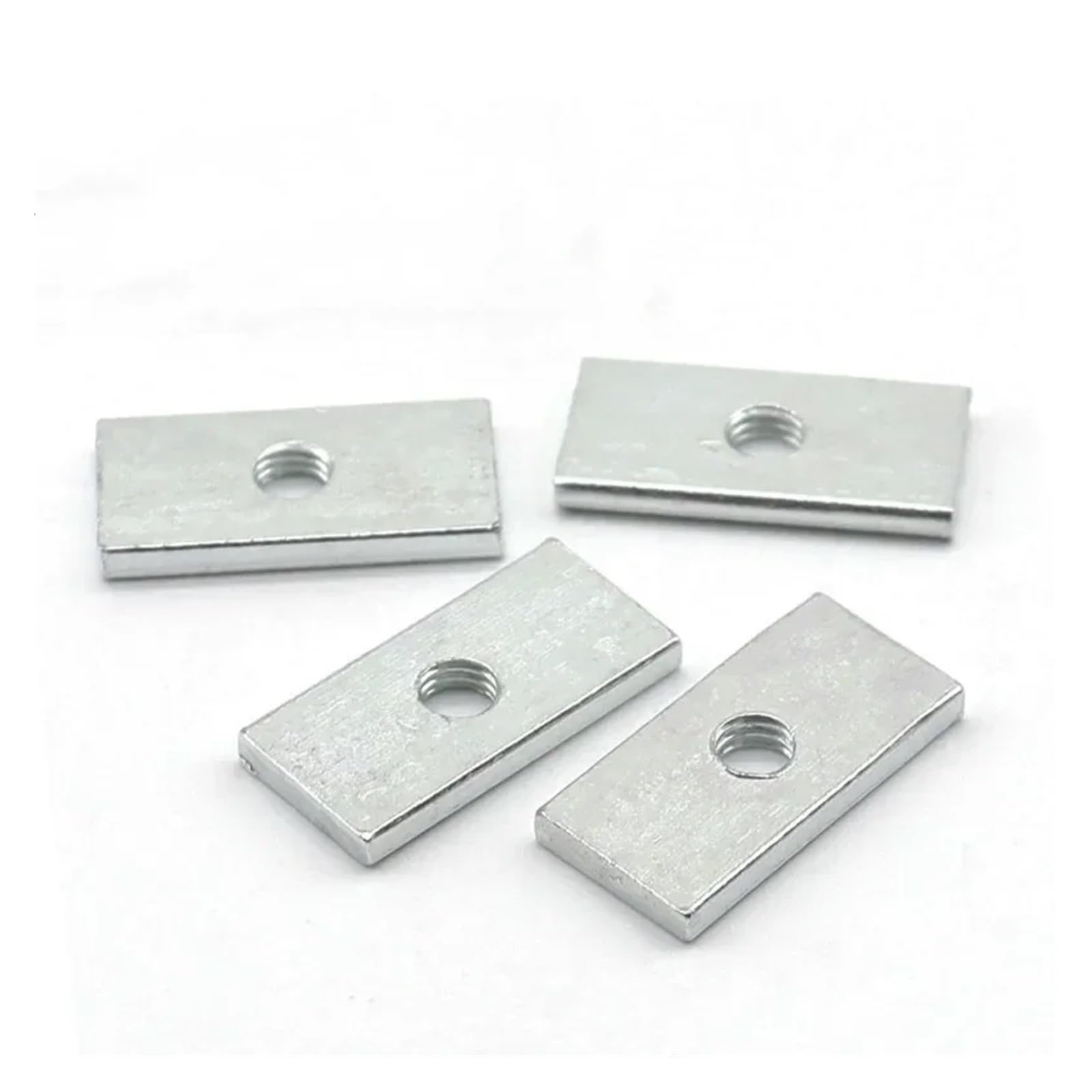 Nakrętki prostokątne ze stali nierdzewnej, Profil aluminiowy Nakrętki prostokątne Blok suwakowy M3 M4 M5 M6 M8 50 szt. 10(50pcs,M6-24x12x2.5mm)