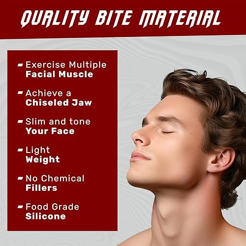 Miniatura 6 de Juego de ejercitador de mandíbula para hombres y mujeres - (6 piezas) 3 niveles de resistencia tabletas de silicona para ejercitar la mandíbula -