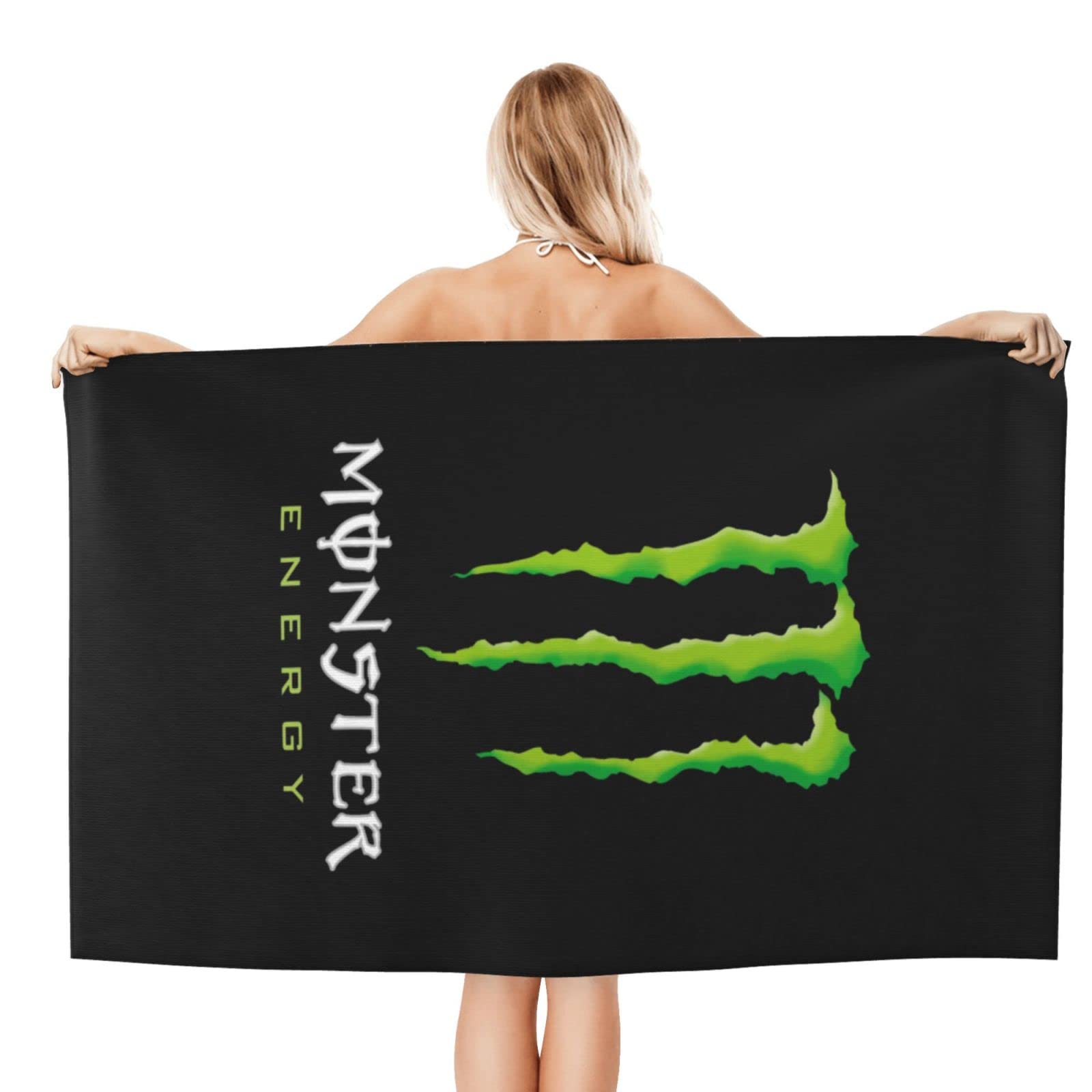 Amazon｜ロゴモンスターエナジー (3) マイクロファイバー バスタオル