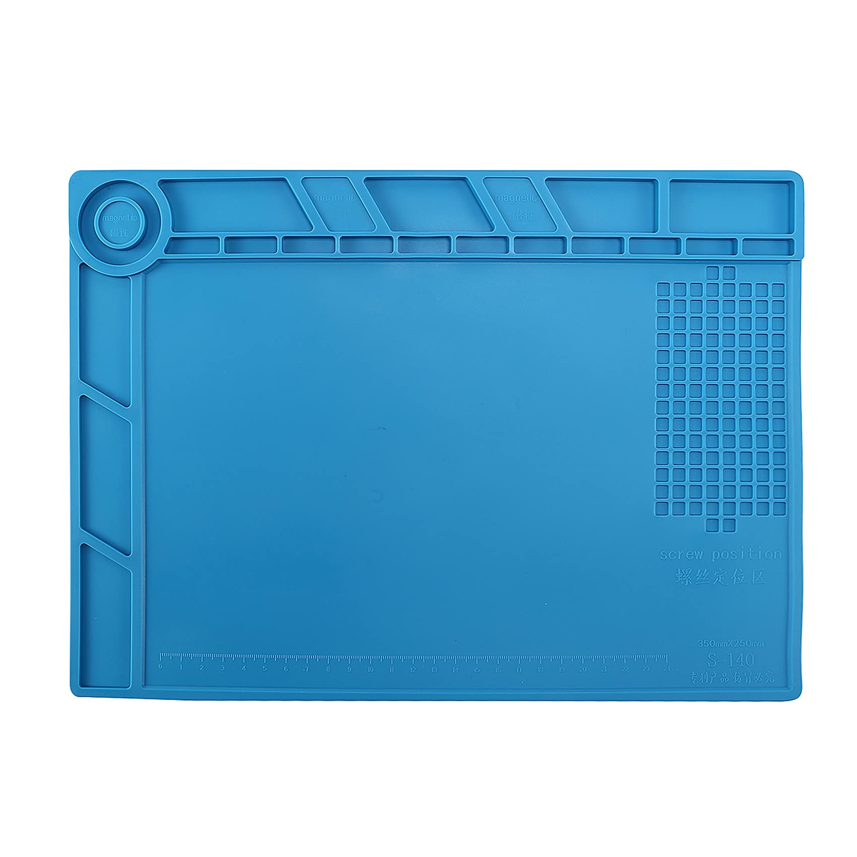 Pomoflexi S-140 Magnetic Insulation Silicone Soldering Mat Magnetic Repair Mat, Heat Work Mat 932°F for Repair Electronics