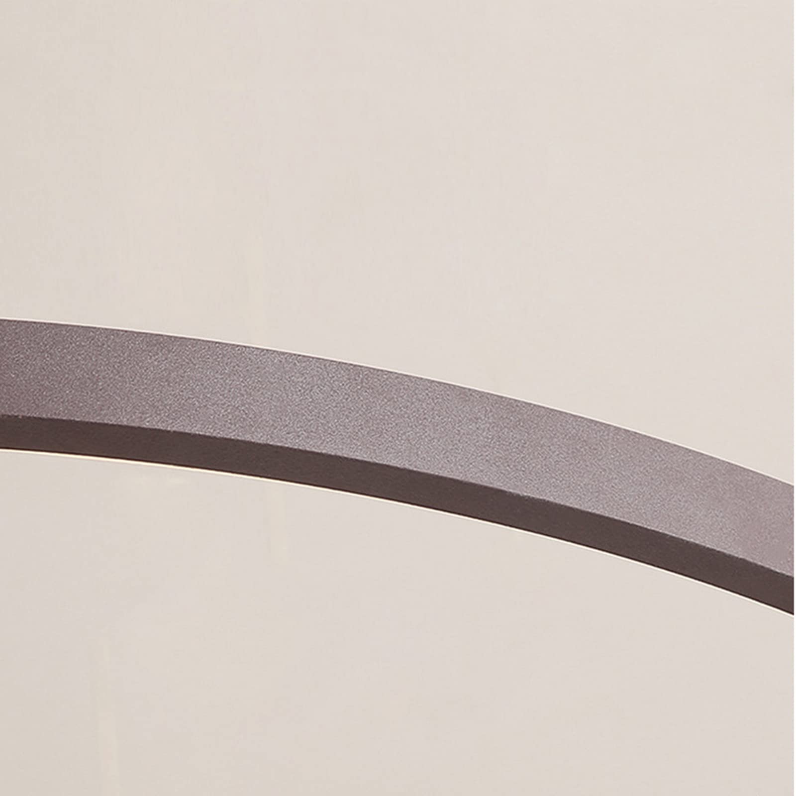Lámpara LED moderna colgante de techo anillo aluminio 60 cm café 34 W, regulable 3000 K-6000 K 10-15 m² Iluminación interior diseño elegante ajustable 1,5 m, lámpara de techo