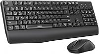 Vista 1 de seenda COE200 - Combo de teclado y mouse Bluetooth inalámbrico, ergonómico con reposamuñecas, conexión multidispositivo, tamaño completo, compatible