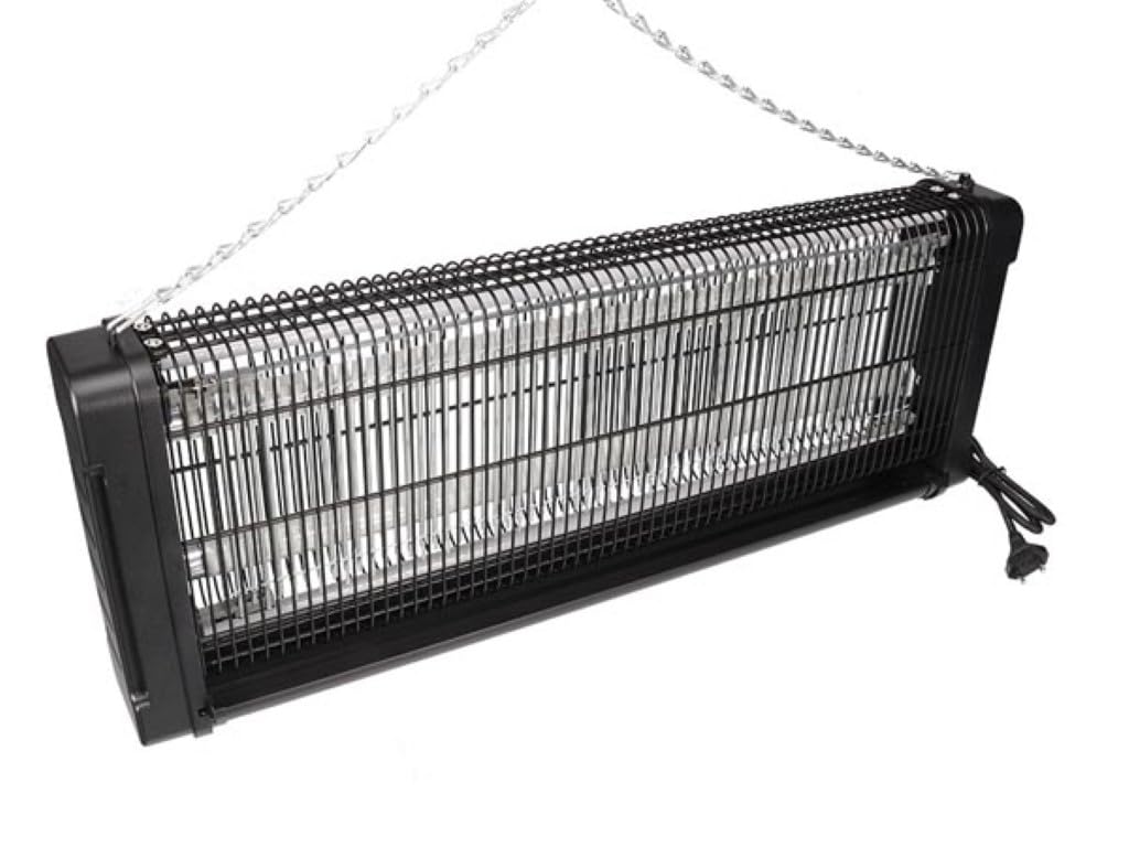 Perel Mata Insectos UV eléctrico Interior, Rejilla 2800V, Aparato silencioso con Bandeja metálica extraíble, Cobertura 150 m², Control sin químicos