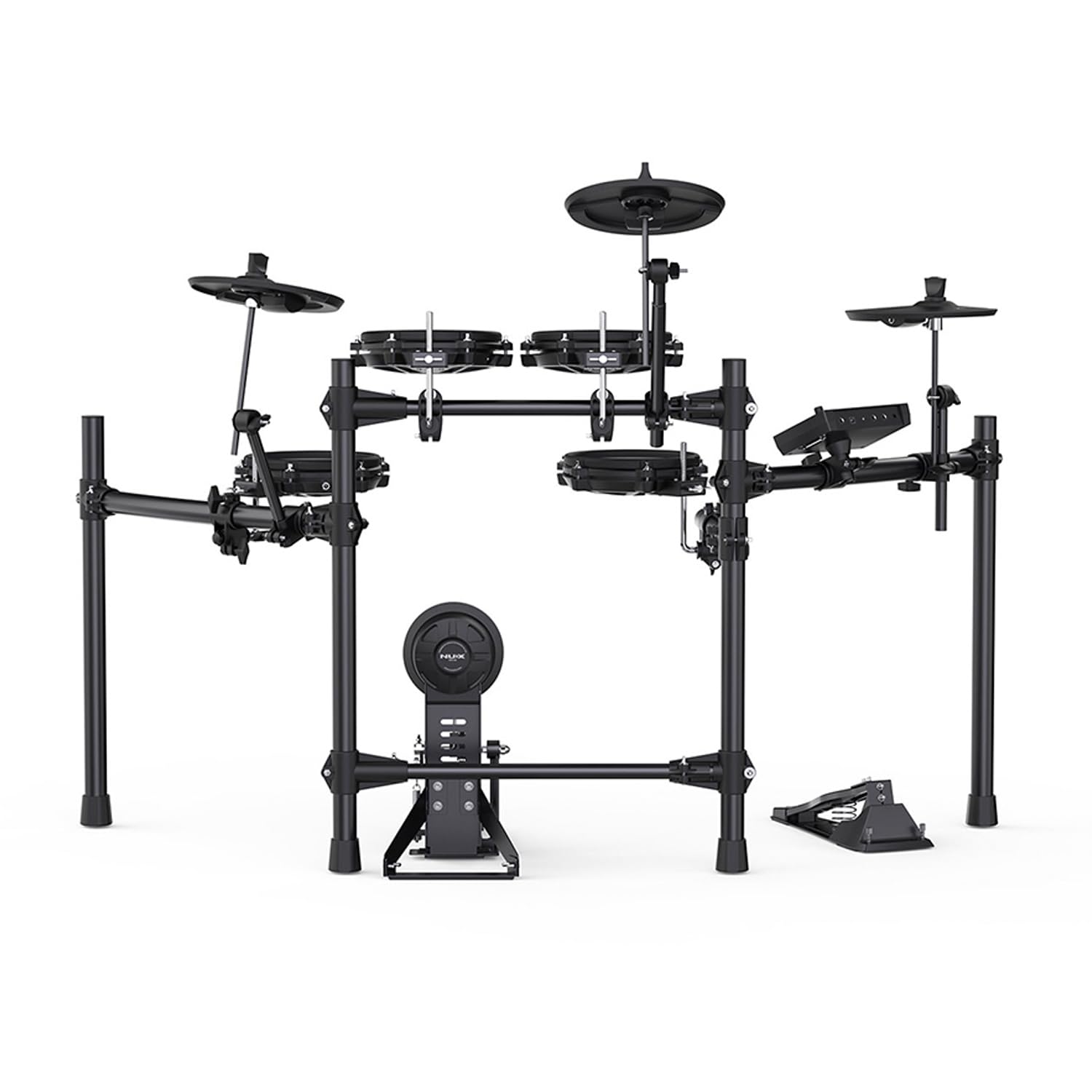 Nux DM-210 E-Drum Schlagzeug mit Becken-Pad und keepdrum Drumsticks 1 Paar