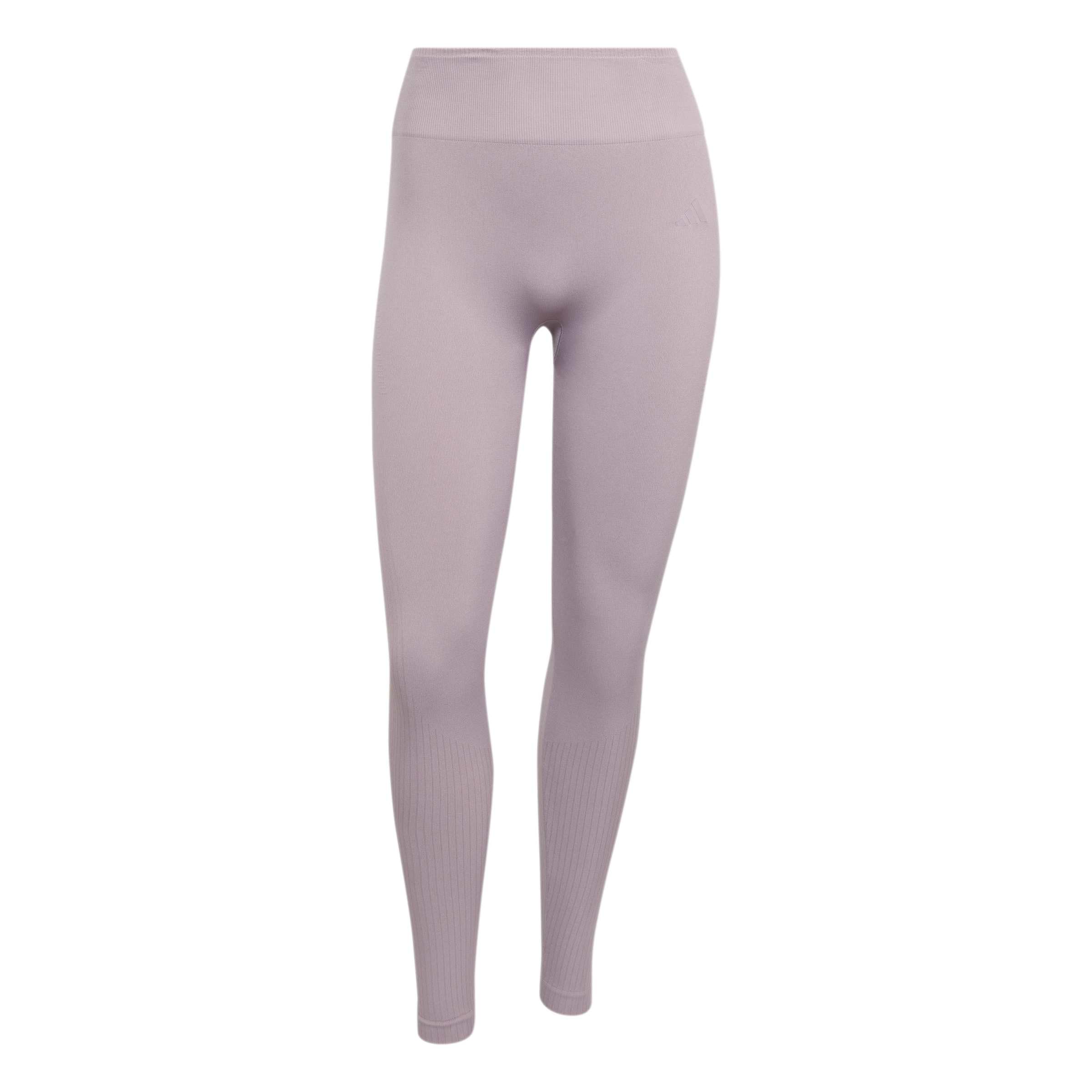 adidas Women's Workout Essentials Knit Full Length Leggings, preloved fig, S
