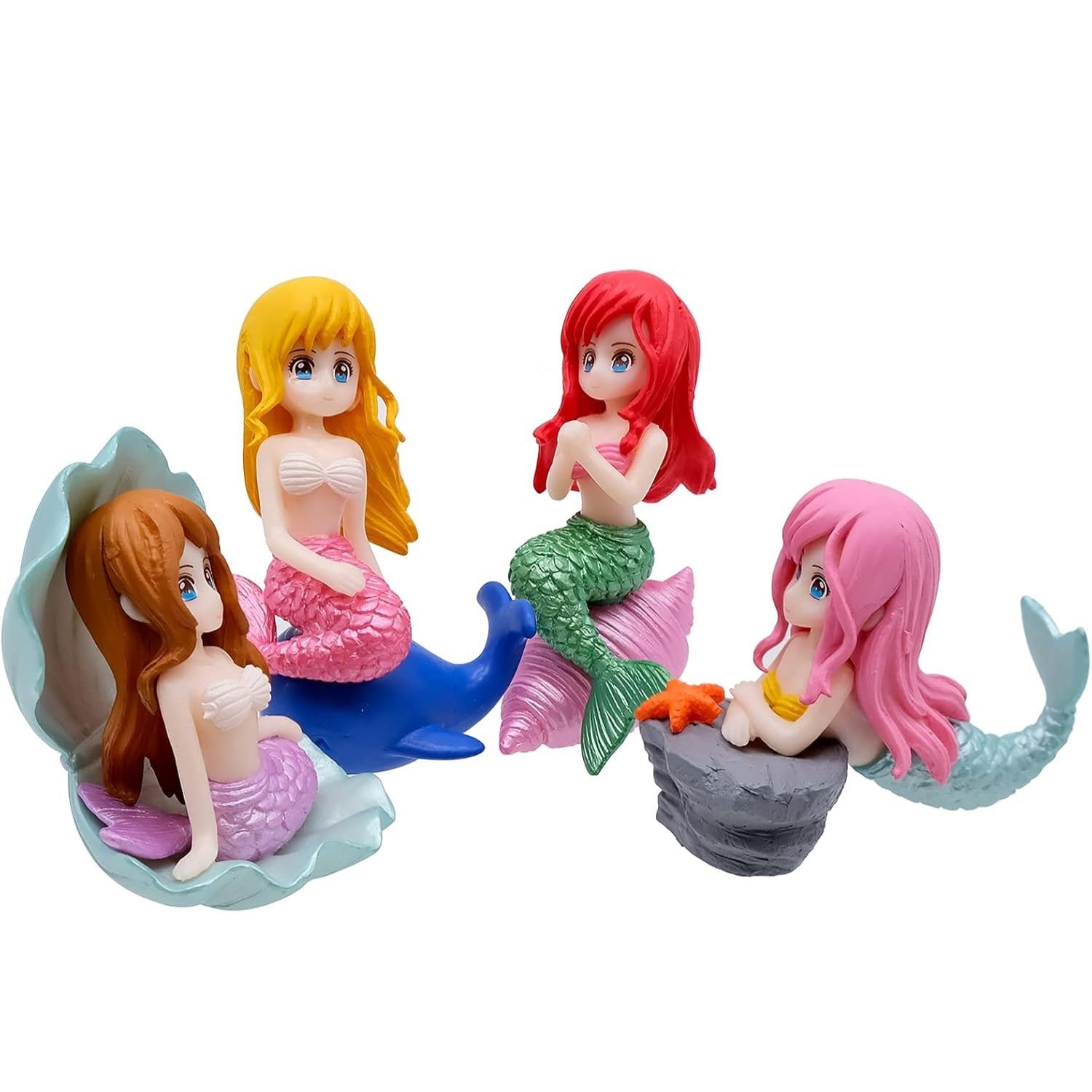 emily pets Mermaid Figurines Fish Tanks Mermaid Decoration and DIY Cute Aquarium Themed Decoration, Mermaid Cupcake Toppers Barbie Mermaids Fish Tank Decor Interesting Fish Tank Accessories (4 Pcs) (B0DB1SMCJM) Amazon Price History, Amazon Price Tracker