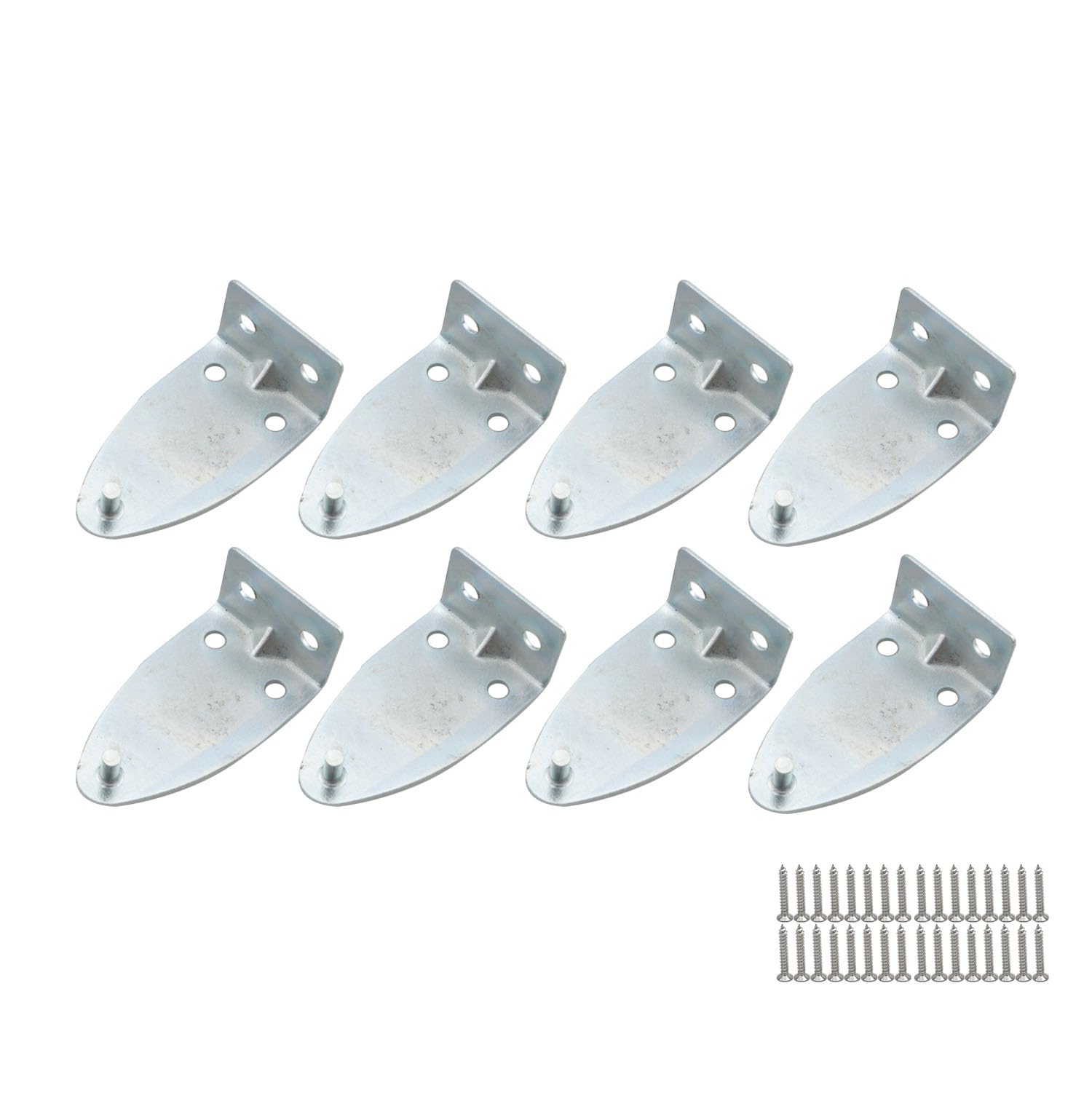 WELWIK 8PCS Metal Blinds Hold Down Brackets Silver Door Blinds Bottom Bracket Blind Bottom Rail Hold Clip for Fixing Blinds Bottom Rail