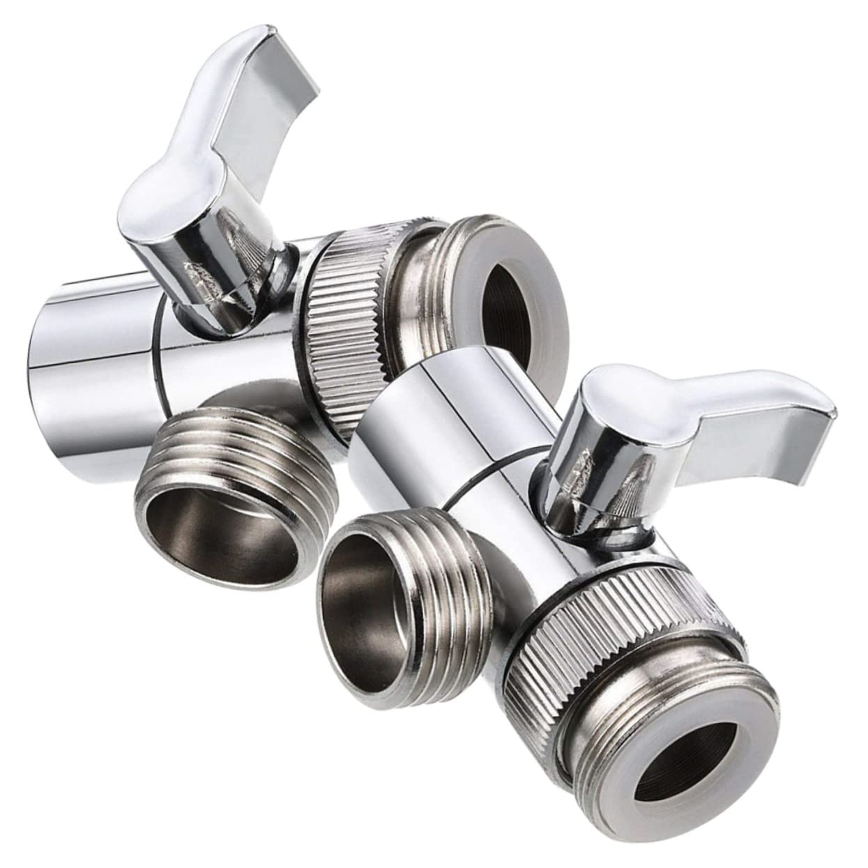 Kit de desviador de grifo de 3 vías, adaptador de grifo de fregadero portátil, conector de manguera doble para una fácil fijación, paquete de 2 divisores de manguera de agua para uso en cocina y
