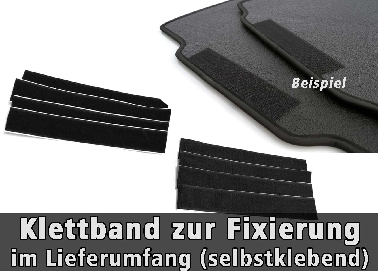 Vloermat voor Mercedes Vito V-Klasse W447 (vanaf 2014) 1e zitrij automat velours mat autotapijt pasvorm met 3 4 rails bedekt zwart