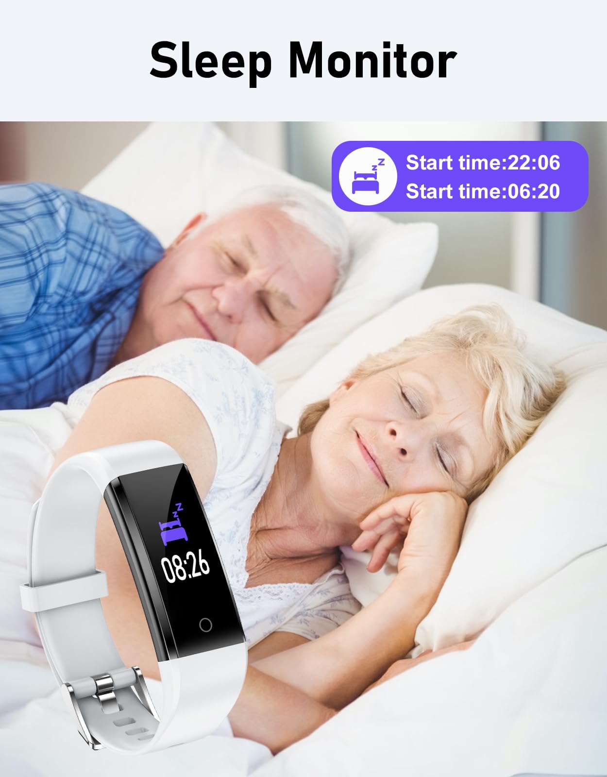 GRV Orologio Contapassi da Polso senza Bluetooth senza APP Pedometro Orologio Fitness Tracker Semplice Conta Calorie KM Sonno Distanza Impermeabile IP68 per Donna Uomo Anziani Bambini