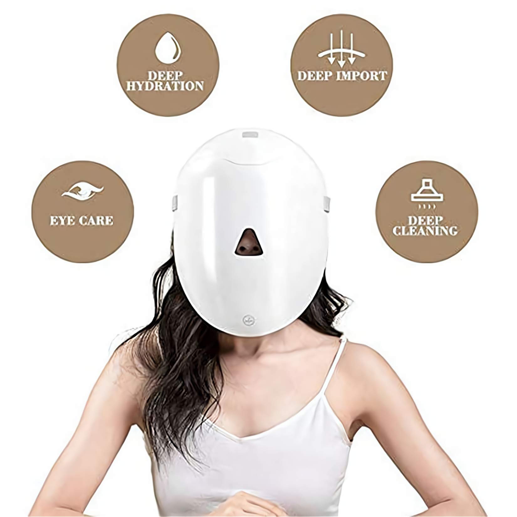 Maska parowa do twarzy z regulacją temperatury - Nano Ionic Steam Mask Sauna SPA Face Nawilżacz Atomizer do oczyszczania porów/nawilżania i odmładzania skóry twarzy