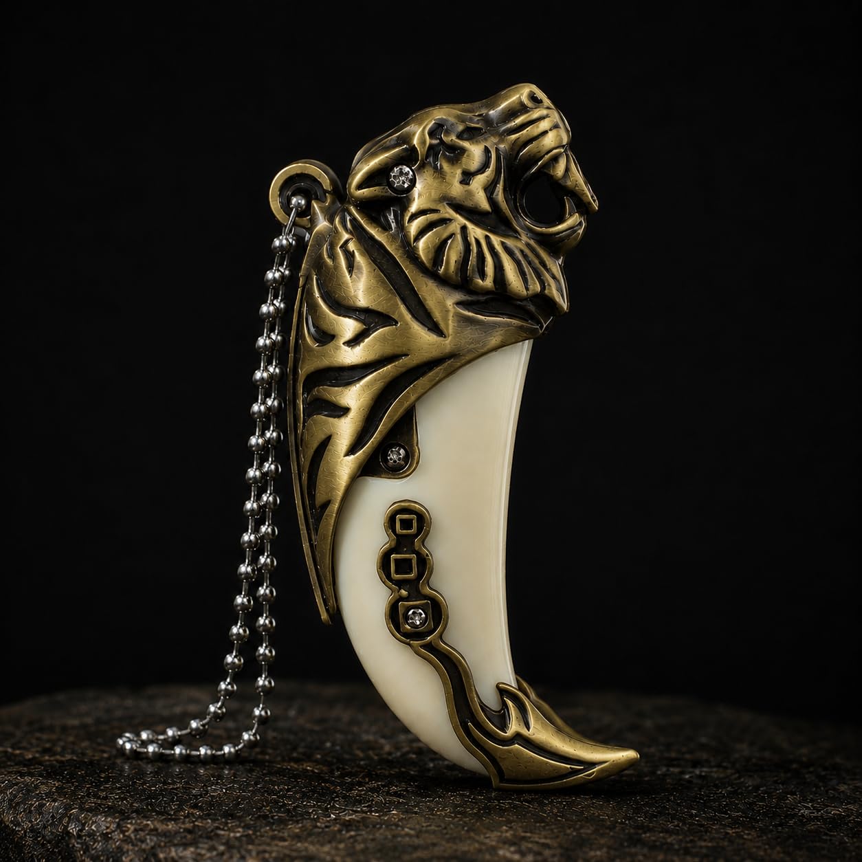 JPACK Tiger Head & Claw Design Cigarette Lighter | Refillable Cigarette Lighter for Men (Golden)-image-10