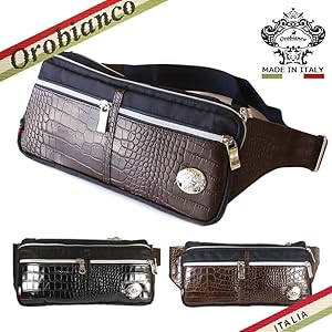 Amazon | OROBIANCO(オロビアンコ) 横型 ボディバッグ ミニクロコ