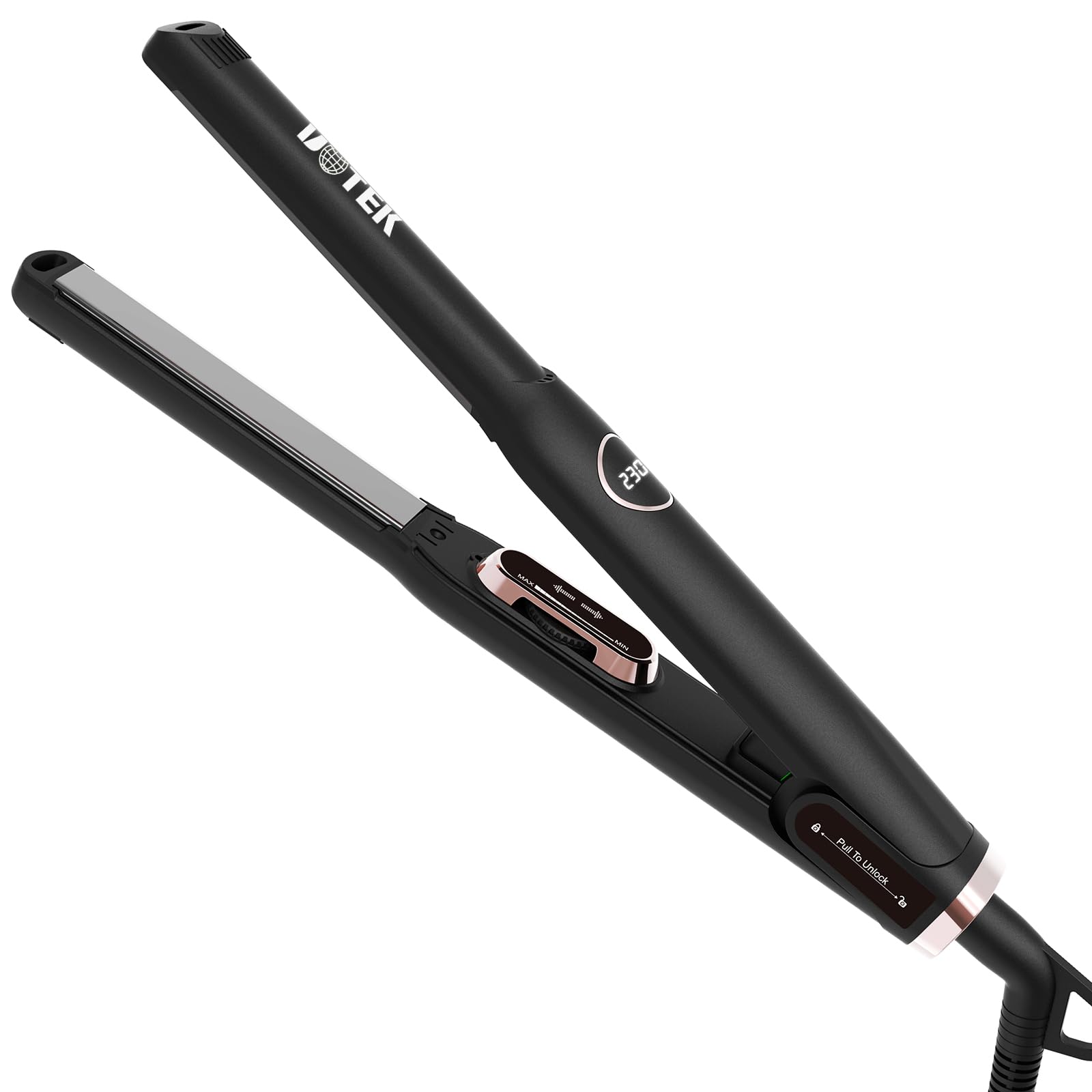 UOTEK Hair Straightener 1/2 Inch Small Flat Iron Ionic Salon Hair Flat Iron 0.5