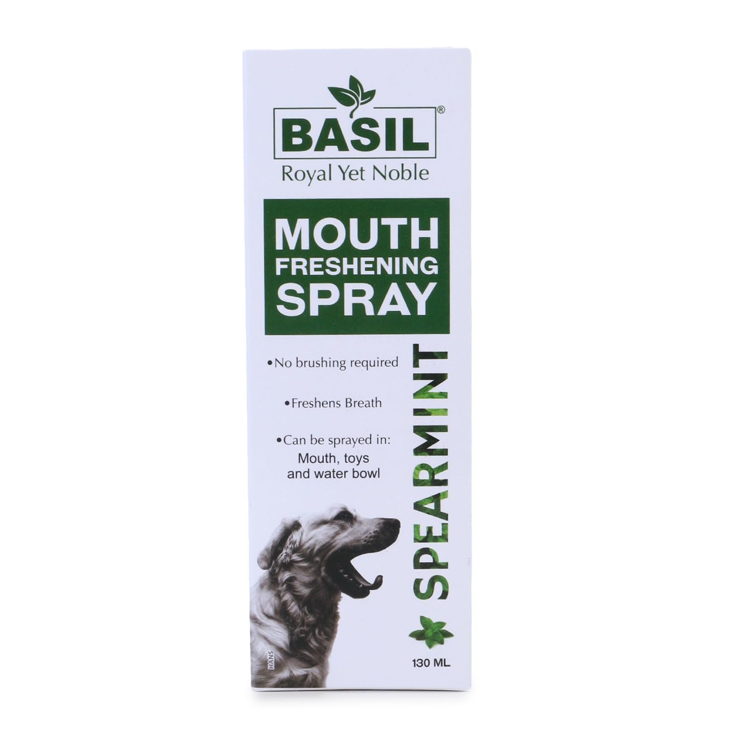 Basil Mouth Freshening Spray for Dogs, Spearmint Flavor, 149g – Fights Bad Breath & Promotes Oral Hygiene-image-37