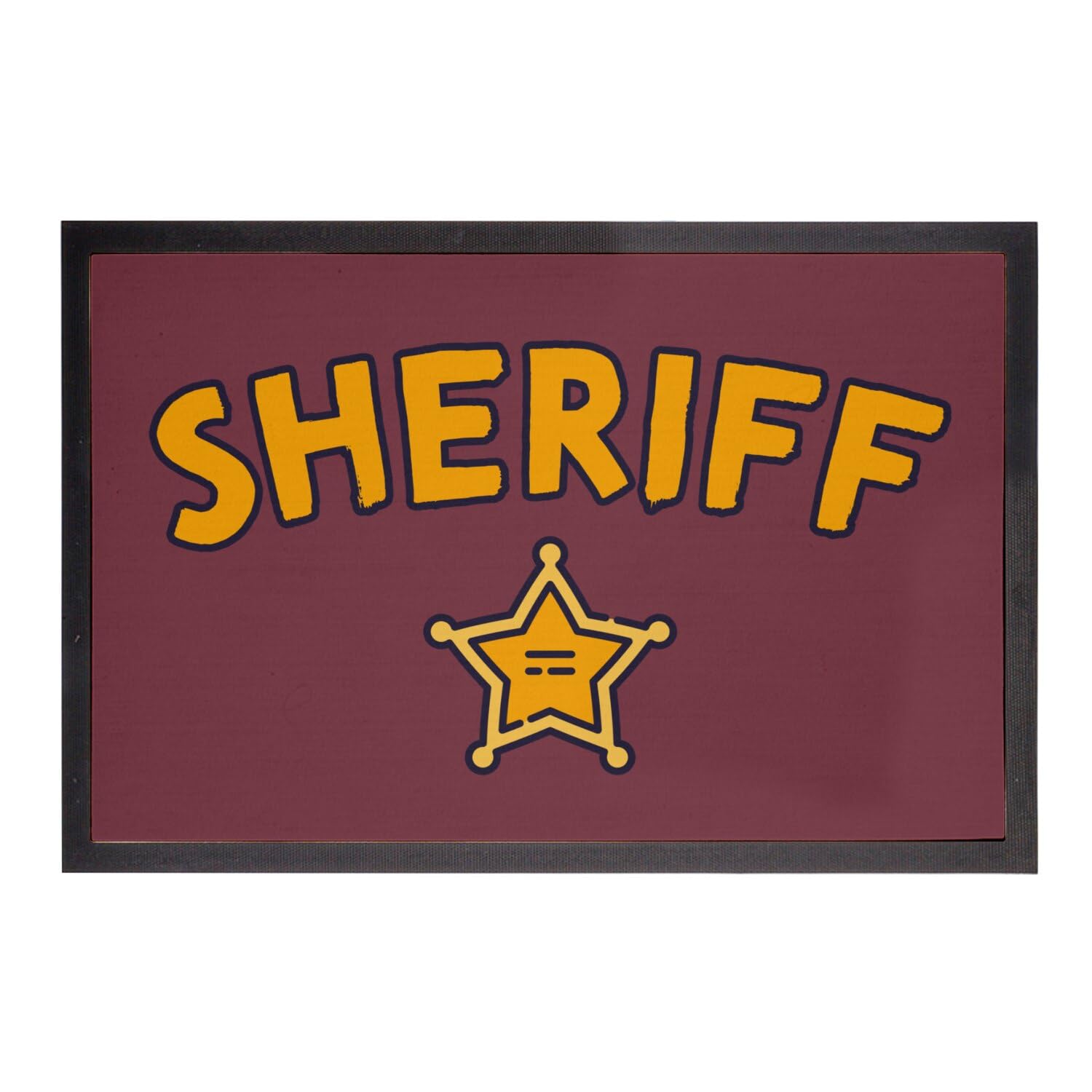 Paillasson rouge Sheriff 60x40cm tapis de porte Far West