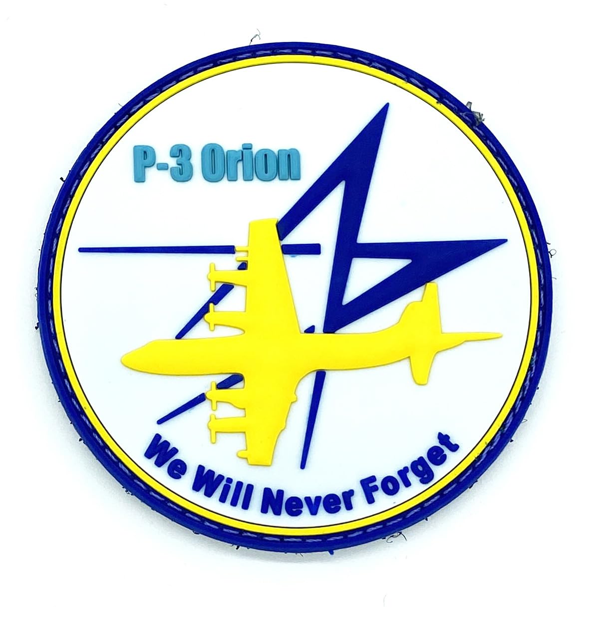 Lockheed Martin® P-3 Orion Sunset GITD PVC Patch – with Hook and Loop, Officially Licensed, 3