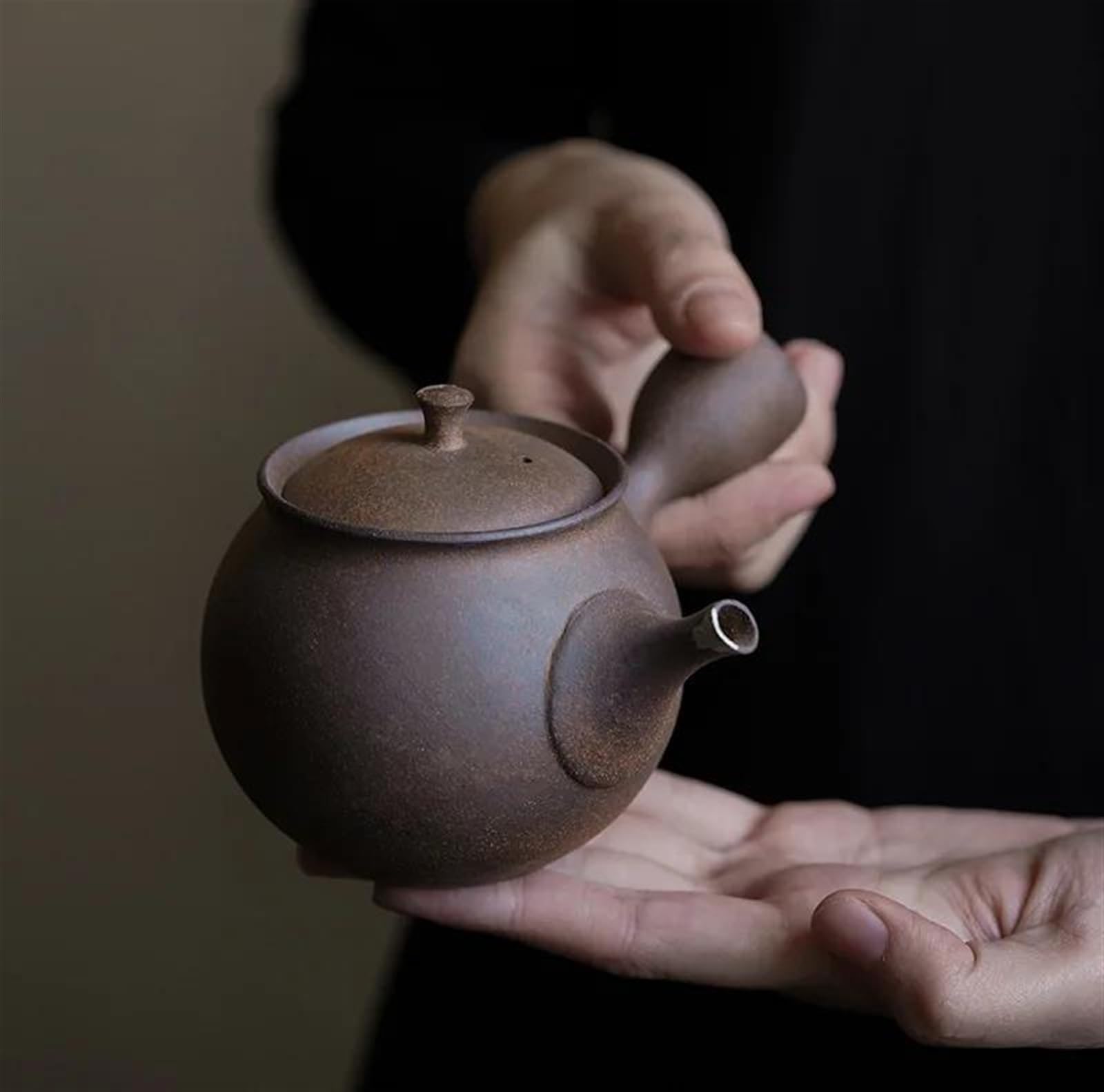 Teiere Teiera Kyusu Ceramica Bollitore Giapponese 180Ml Set Da Tè In Porcellana
