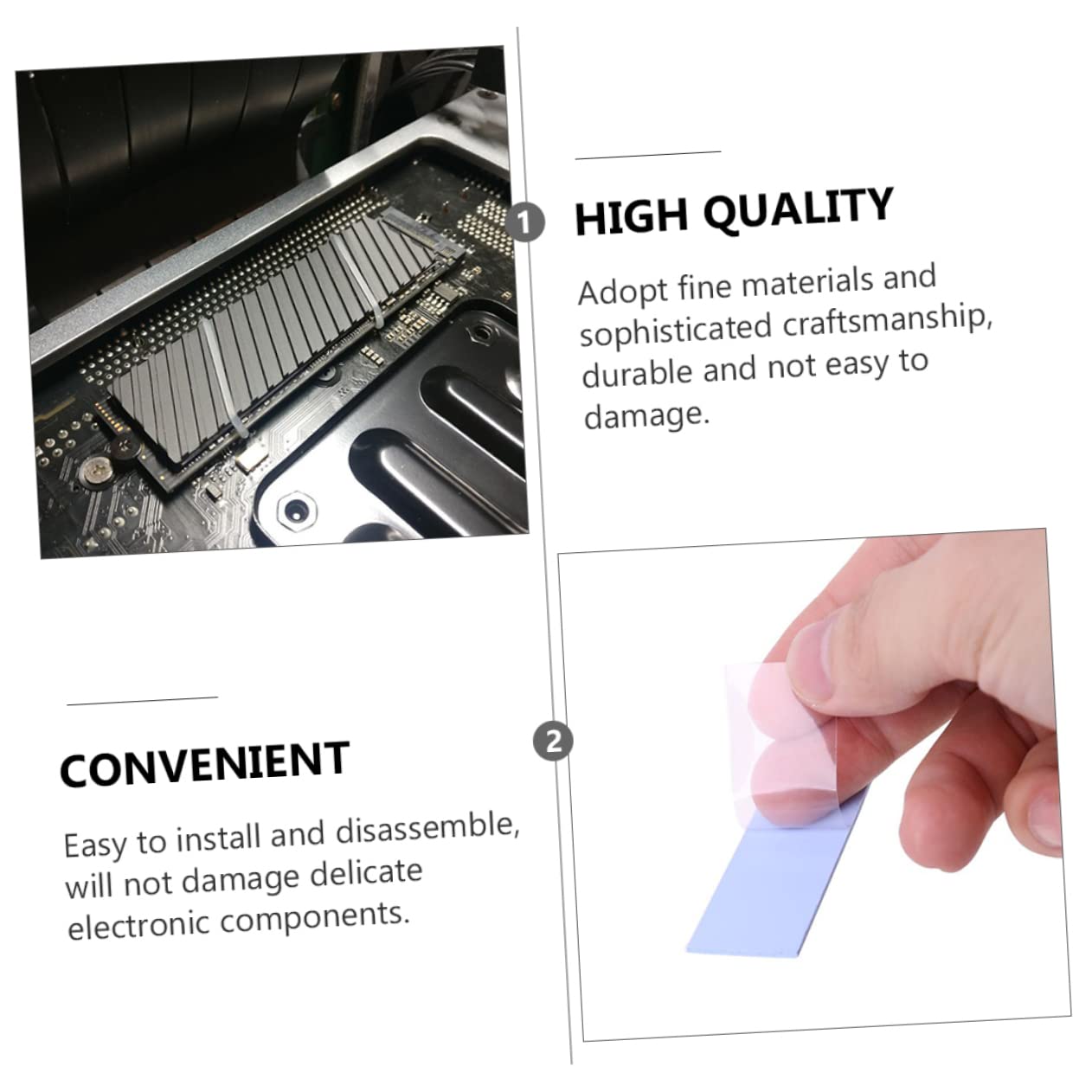 jojofuny 3pezzi Dissipatore Di Calore Rame Per Ssd Con Rivestimento Grafene Efficienza Termica Avanzata Design Professionale e Facile Installazione Include Pad Di Raffreddamento e Banda