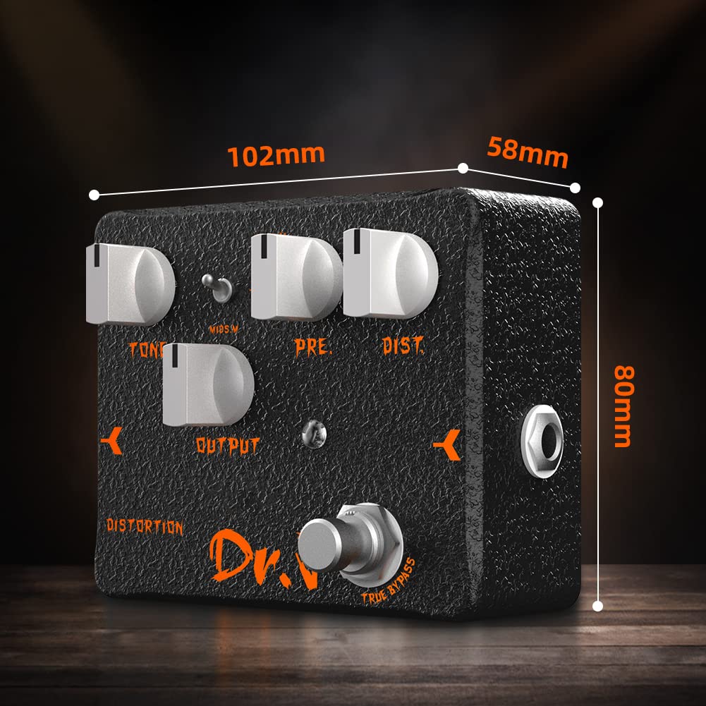 JOYO Pedale di distorsione con effetti di distorsione di massa, dai classici suoni britannici crunch ai moderni toni ad alto guadagno per chitarra elettrica Bass True Bypass Design (edizione alta D51)