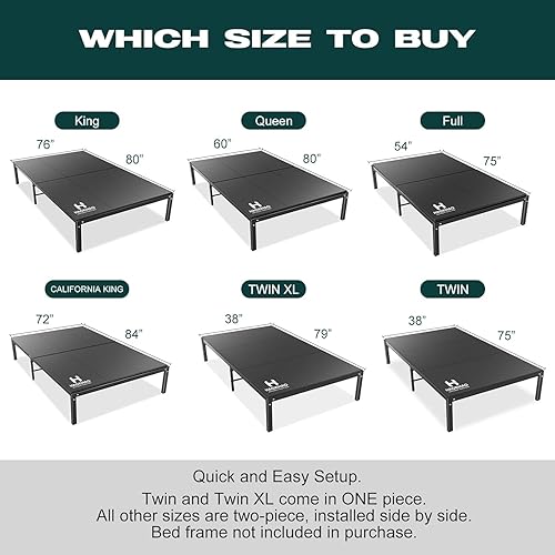 Miniatura 2 de Bunkie Board Queen - Tablas de plástico huecas prémium de 0.394 in para debajo del colchón, soporte resistente, transpirable, perfil bajo,