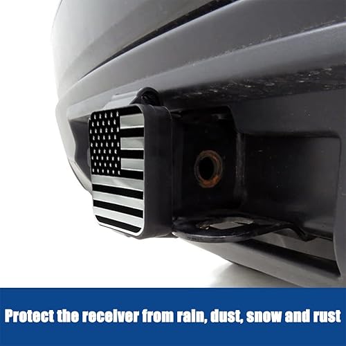 Miniatura 10 de AICEL Cubierta de enganche de remolque de 2 pulgadas, tapa de enchufe de bandera estadounidense para receptores de 2 pulgadas, tubo receptor de