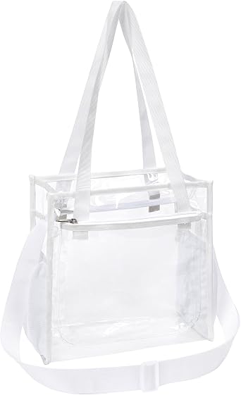 PACKISM Clear Bag for Stadium Events 12x6x12 - Stadium Approved Clear Tote Bag for Sport Events Game Day Concert and Work