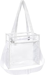 Clear Bag for Stadium Events 12x6x12 - Stadium Approved Clear Tote Bag for Sport Events Game Day Concert and Work