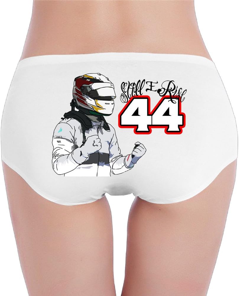 XJBD Women's Low-Waist Lewis Hamilton Hipsters Panty White