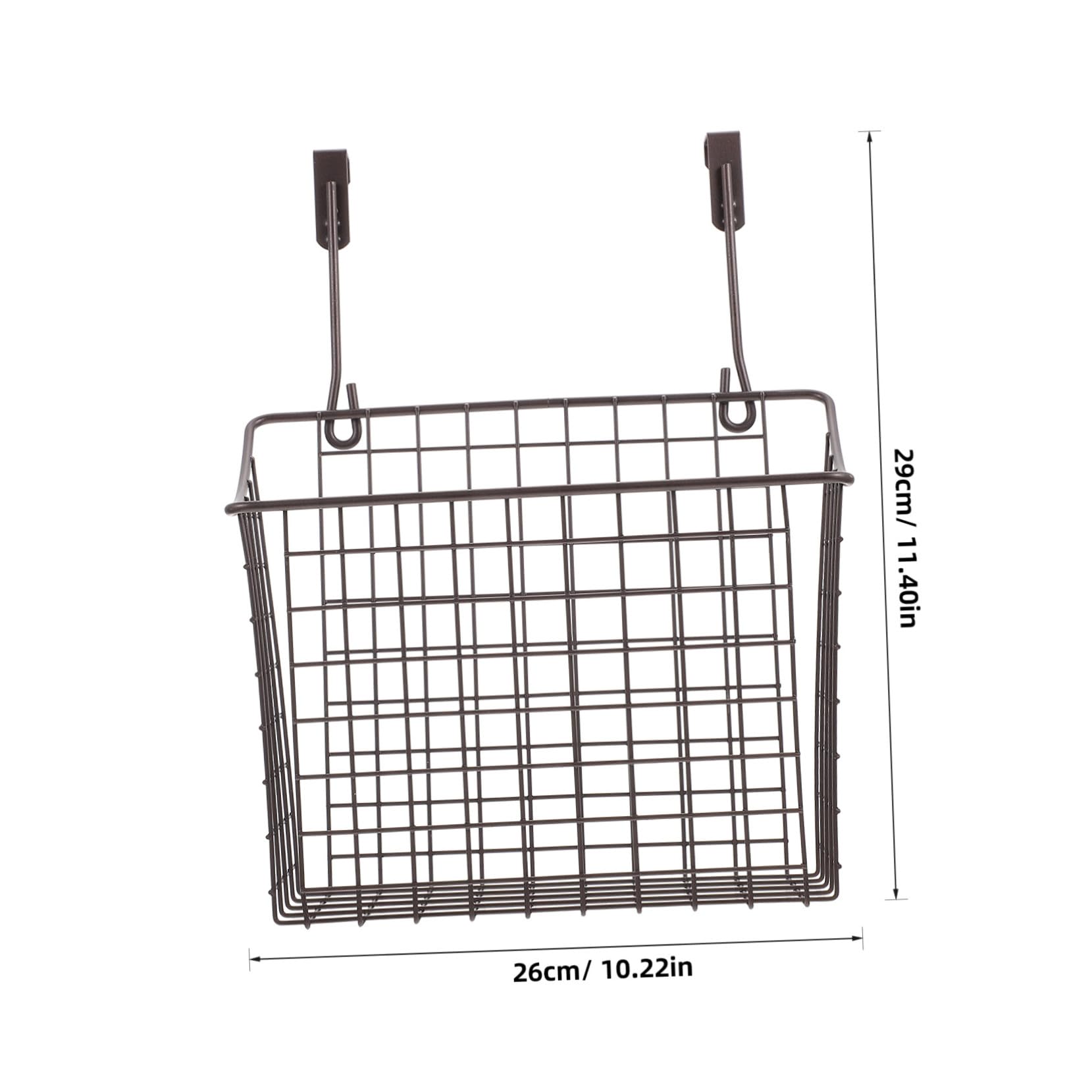 POPETPOP Cesta de Almacenamiento Colgante para Cocina en Hierro Negro, Estante Organizador Ahorrador de Espacio Diseño Elegante y Apariencia Simple para Hogar