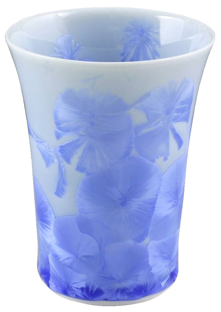 Amazon.co.jp: 京焼 清水焼 陶あん窯 フリーカップ 花結晶(青