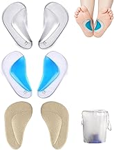 Voûte Plantaire Orthopédiques en Silicone,Demi Semelle Silicone Avant Pied,Coussinets de Gel pour les Pieds Plats,Demi Semelles Coussinet en Gel,Coussins Soutien Voûte Plantaire Pour Hommes Et Femmes