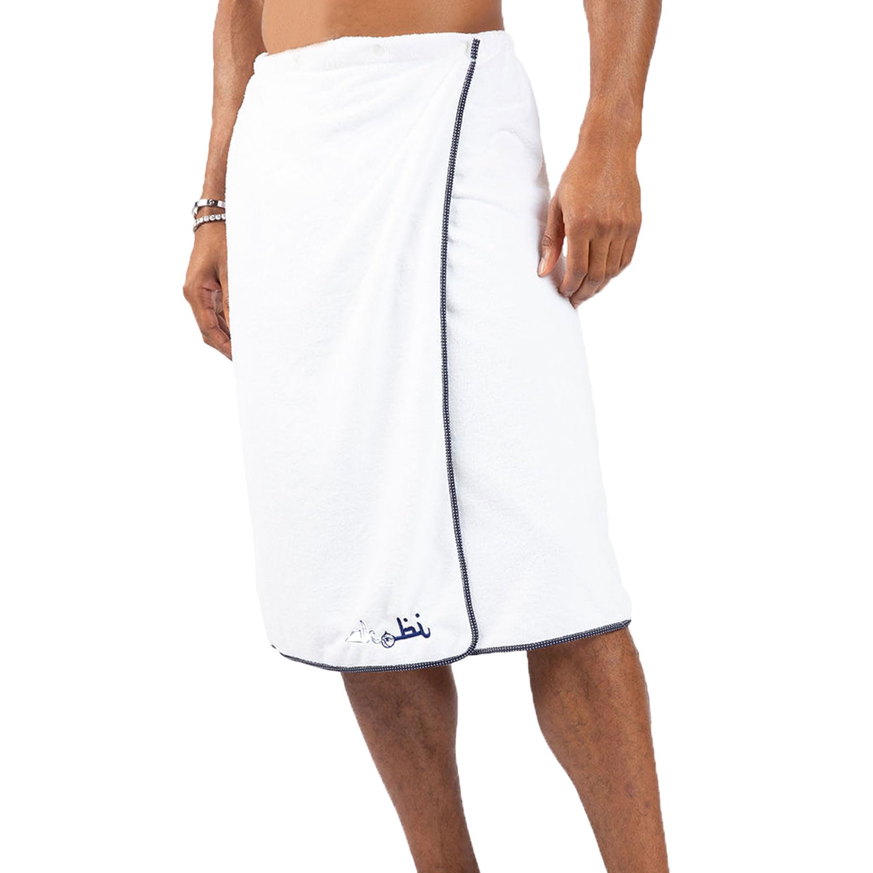 Akobi Men Solid Towel Wrap - Shower Towel for Men – 100% Cotton Bath Wrap - Turkish Bath Cloth