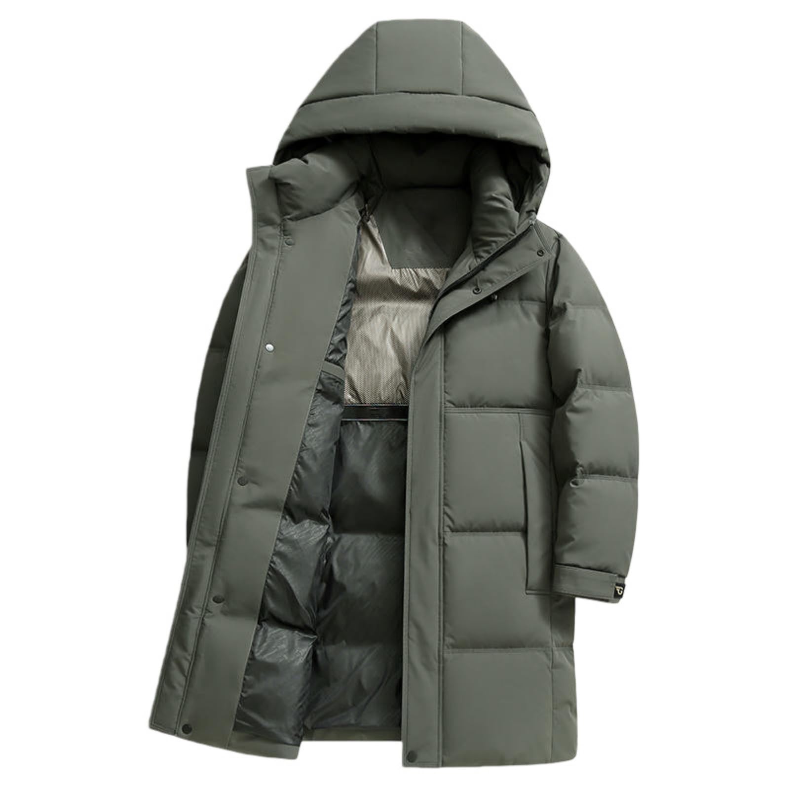 Doudoune longue homme capuche parka chaude hiver confortable - 6