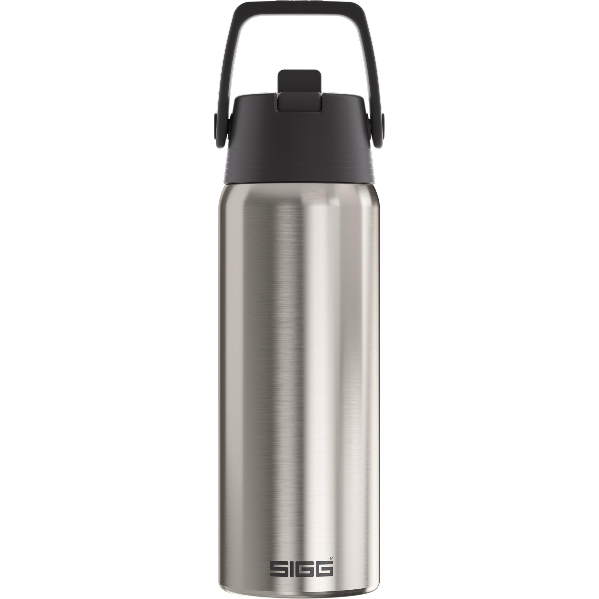 Sigg - Stainless Steel Water Bottle - Shield FLIP Brushed - Leak-proof - Featherlight - BPA-free - Outdoor & Fitness - Silver - 0.75L