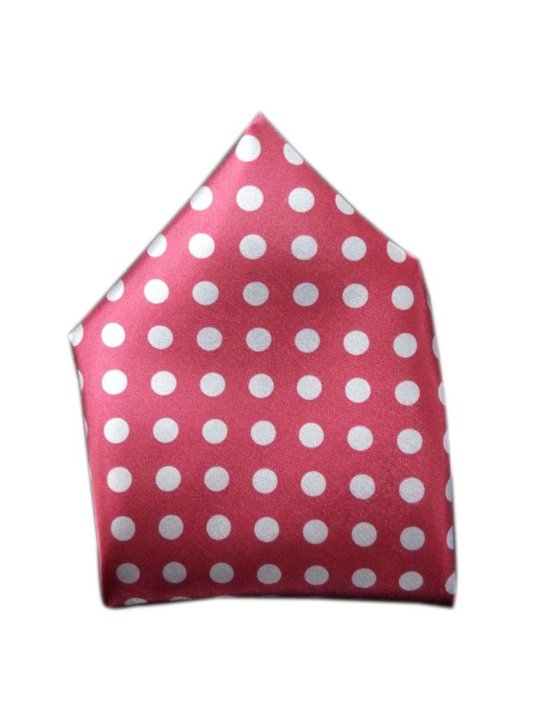 Maroon Polka Dot Pocket Square for Men-image-43