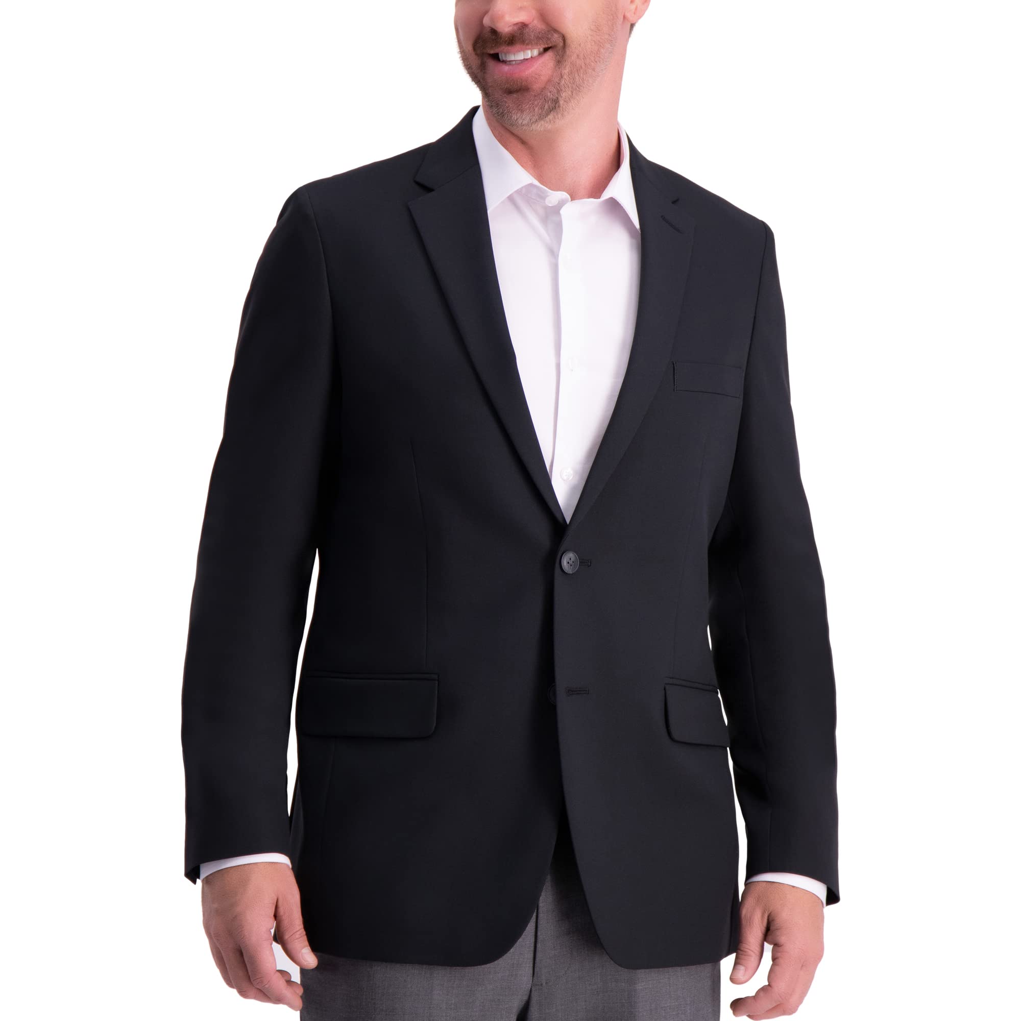 Haggar Mens The Active Series Classic Fit Gabardine Blazer (Regular and Big and Tall Sizes)