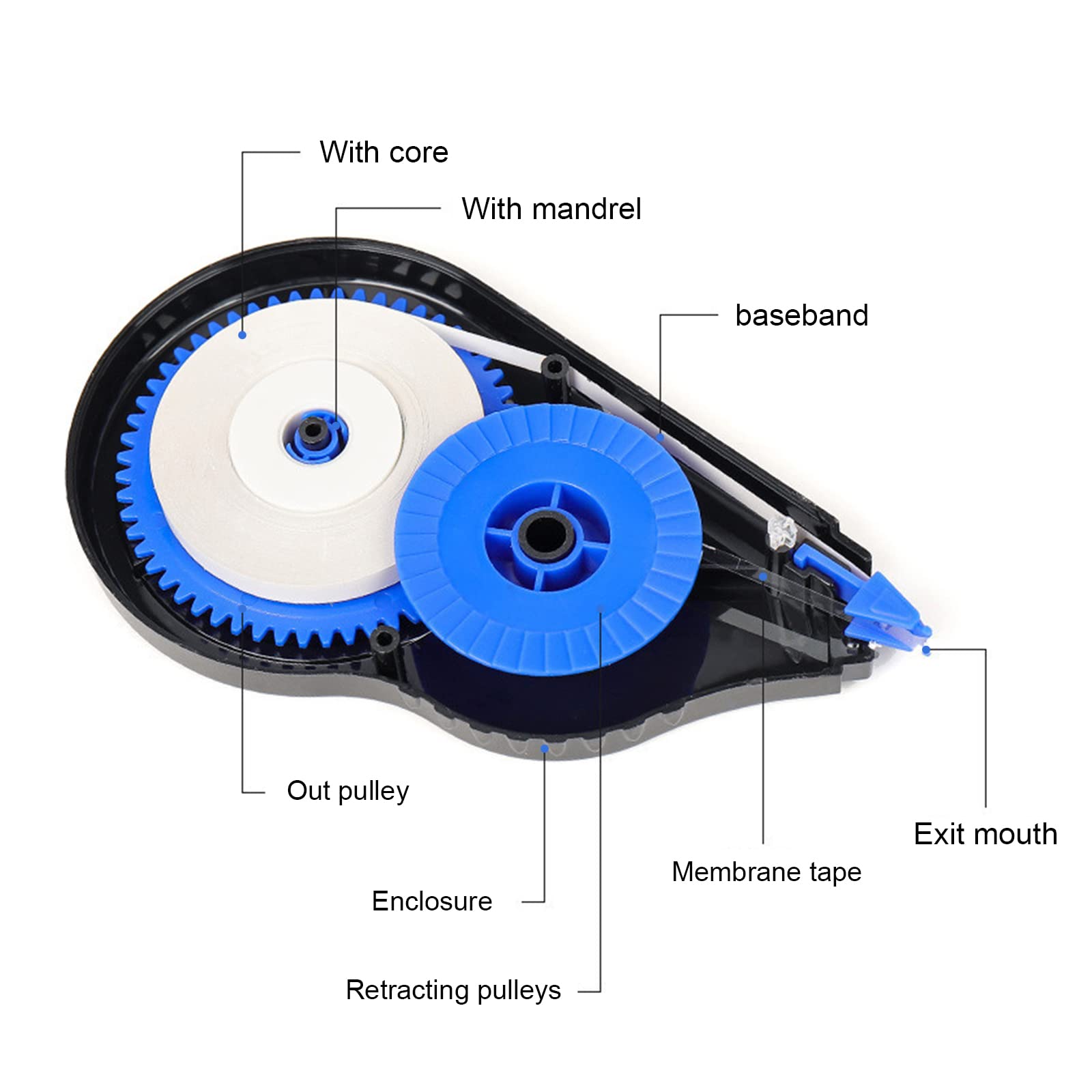 Correttore A Nastro 6 Pezzi Mkitnvy | Mini Rulli Di Correzione, Per Scuola E Ufficio, Senza Tempo Di Asciugatura - Foto 3