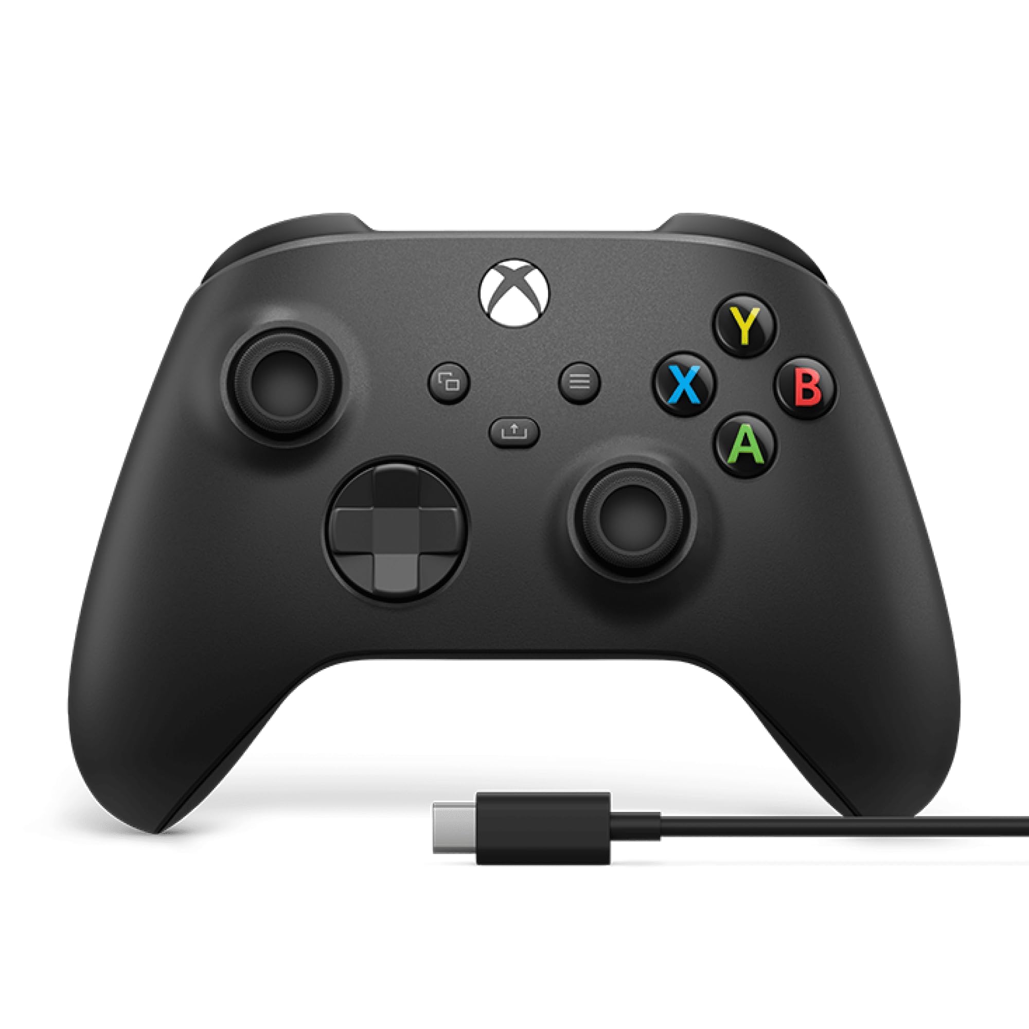 XBOX Wireless Gaming Controller + USB-C Cable | Carbon Black | Console, PC, & Cloud Devices | Textured Grip | Wireless, Bluetooth, USB-C Connectivity Carbon Black + USB-C Cable