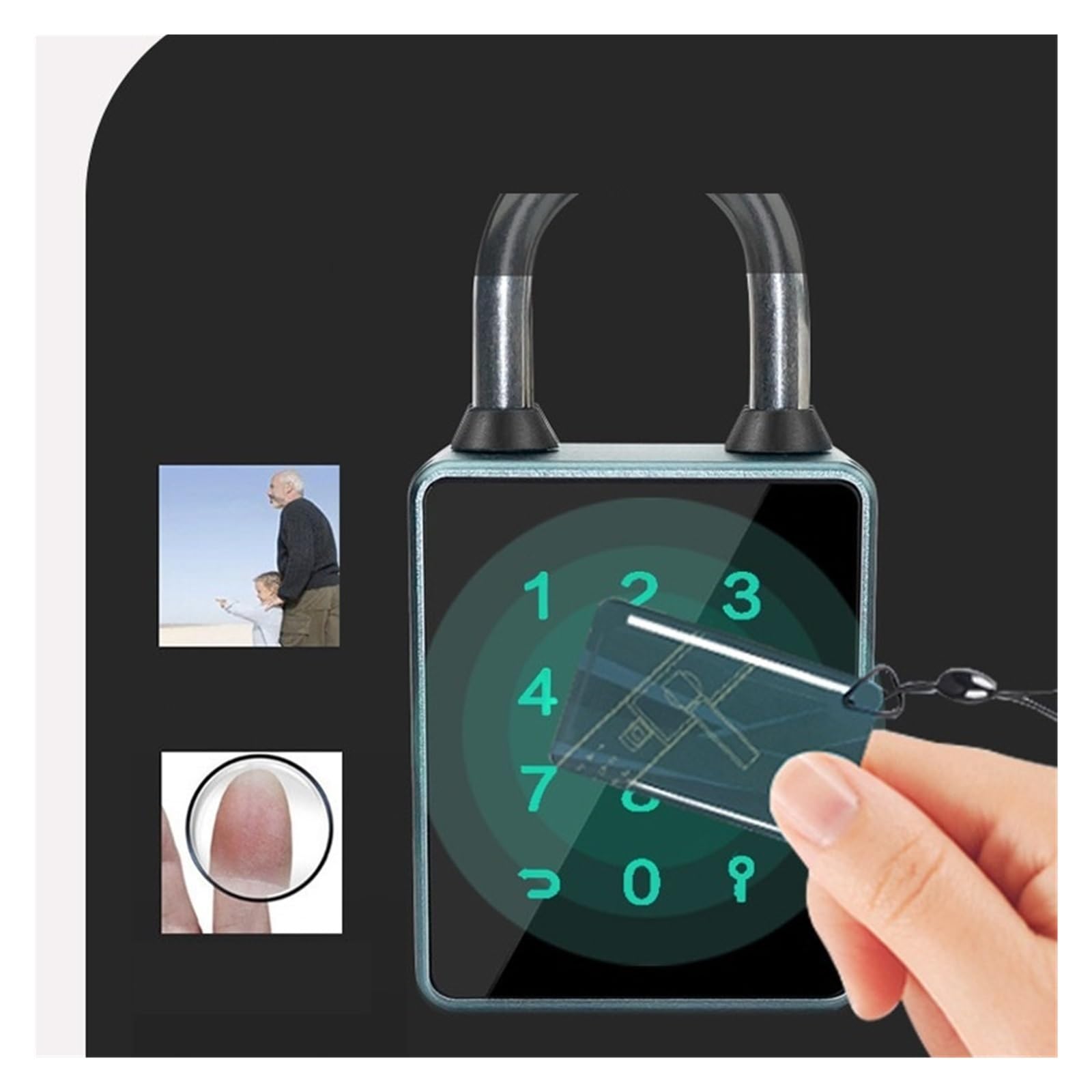 Coffre-fort, Serrure à empreintes digitales, serrure antivol étanche sans clé, cadenas, de porte électronique sécurité