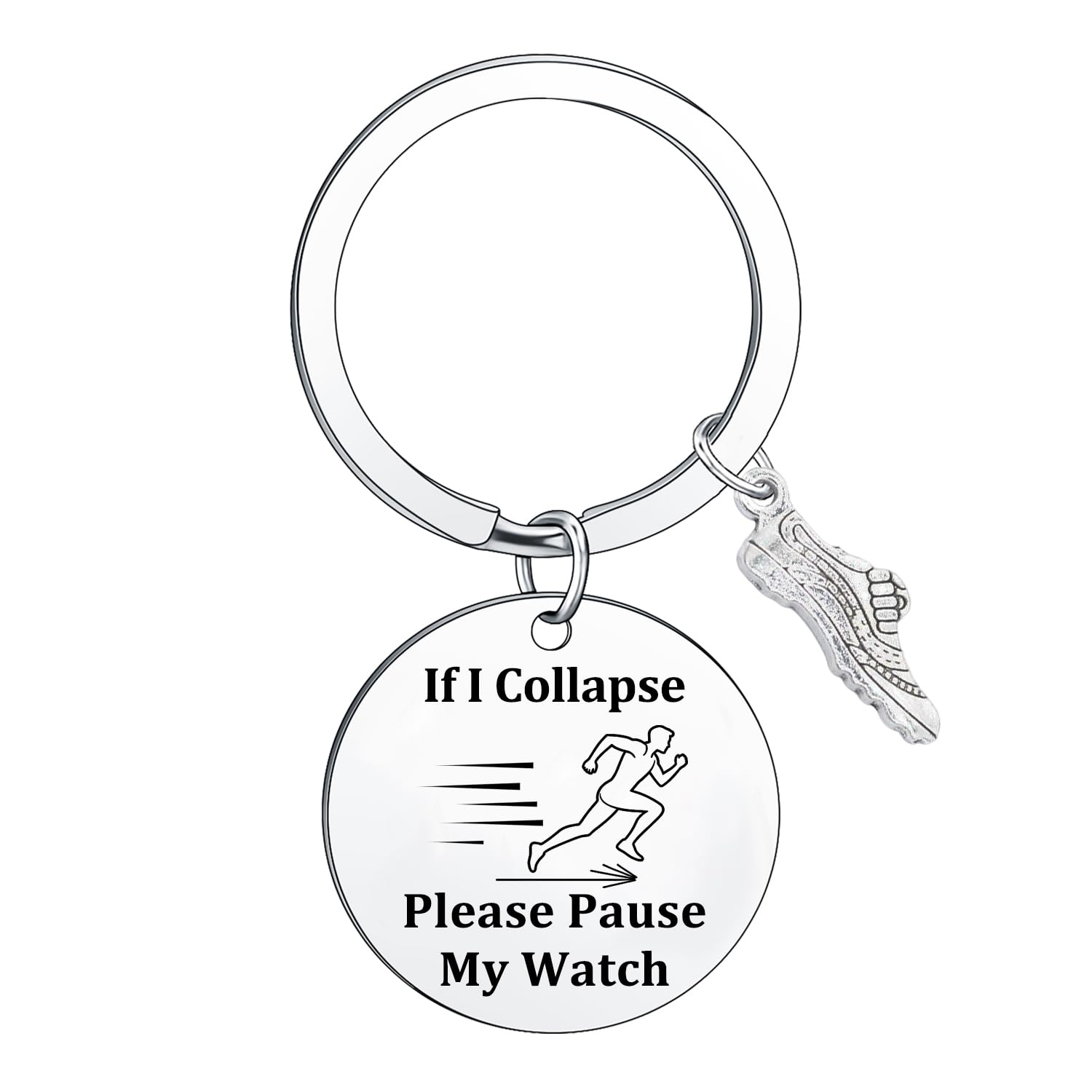Wimeiren Runner Keychain Cross Country Running Keychain Marathon Runner Gifts Inspirational Gifts Christmas Birthday Gift Training Gift Track and Field Fitness GymGift