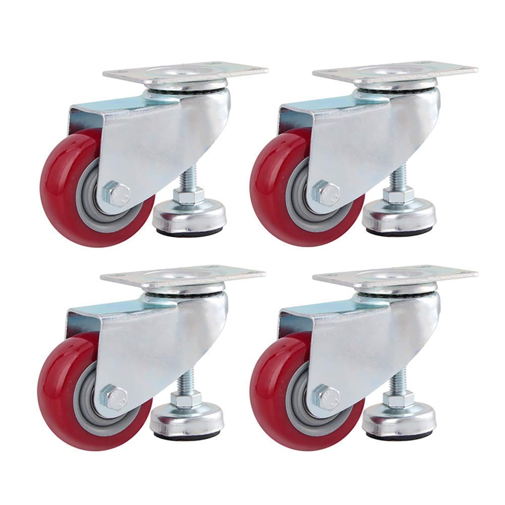 Roues pivotantes universelles avec frein pied de support M12 pour meubles